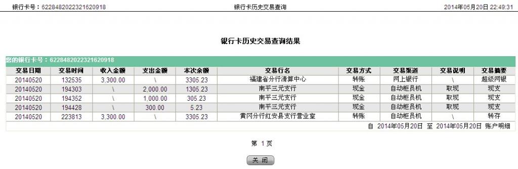 第二次匯款5月21日黃岡客戶匯款3300元至農(nóng)行卡
